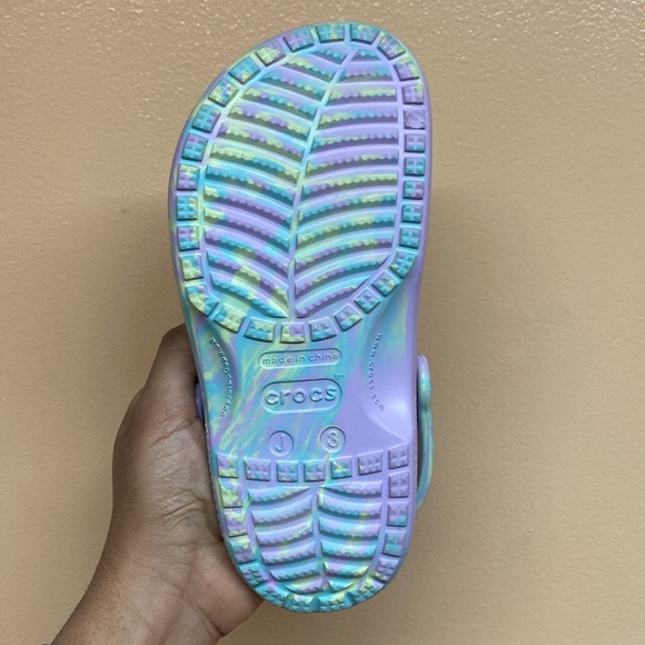 Crocs Classic Marbled Clog “Purple Blue Yellow” - Picture 11 of 16